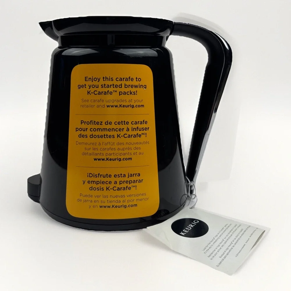 NEW Keurig‎ 2.0 Replacement Black/Chrome Coffee Pot K-Carafe Lid 32oz. 1Qt.